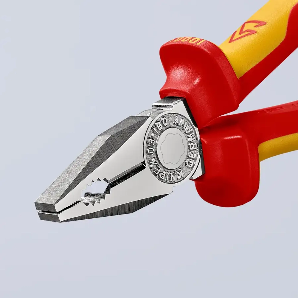 Плоскогубцы комбинированные хромированные 180 мм Knipex 03 06 180