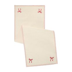 Дорожка на стол Fancy Bows бежевого цвета из коллекции Essential, 45x150 см