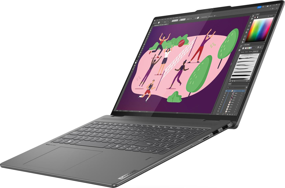 Ноутбук Lenovo Yoga 7 2-in-1 16IML9, 16'', Storm Grey, KB RUS/ENG, Power Cord EU (83DL0002US) в регионах России