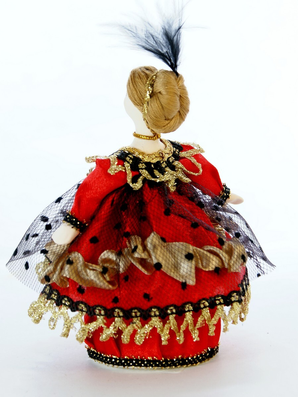 Кукла-шкатулка Дама в маскарадном костюме 19 века