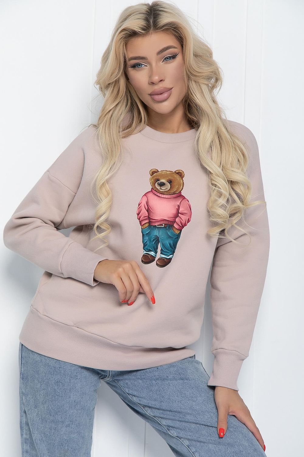 Свитшот "Тедди" (пыльная роза) Б7544 LT Collection