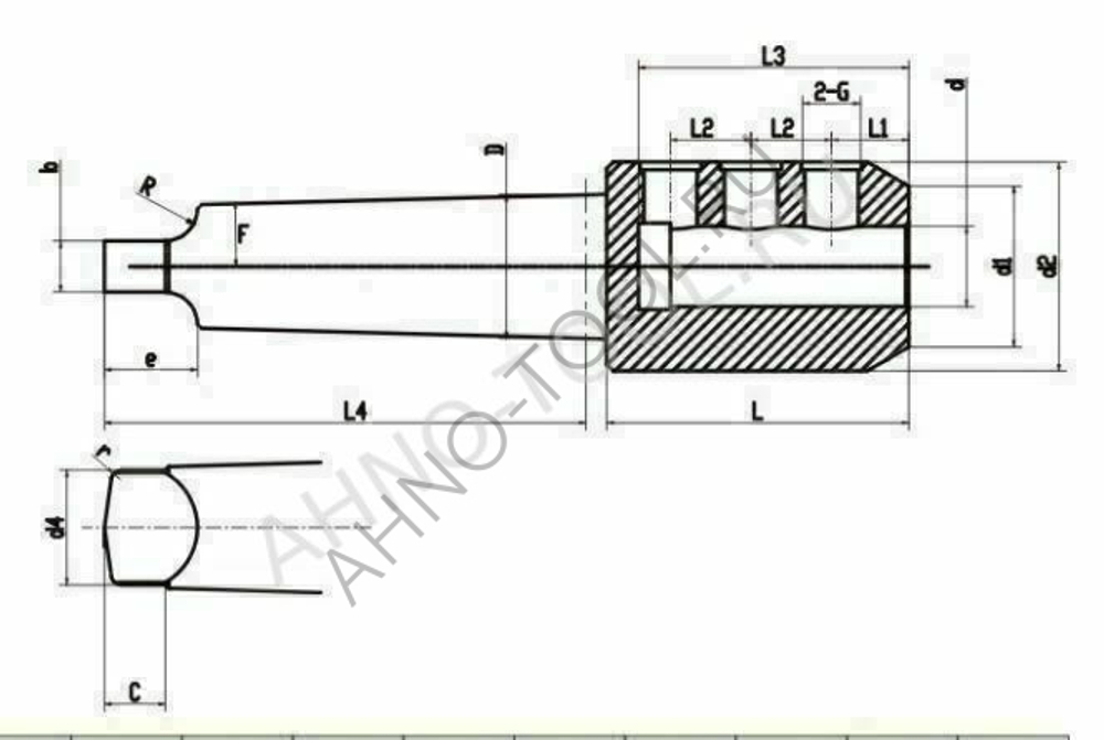 Оправка для корпусных сверл MTA5-SLA40-95 ACCKee