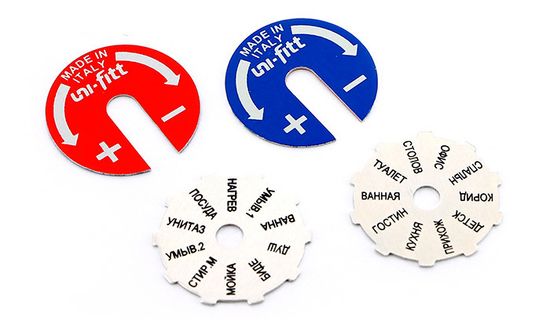 Коллектор Uni-Fitt 1"х3/4" - 2 выхода «ЕК евроконус» никелированный с вентилями 410N4320