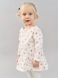 Платье туника с рюшей "Цветы" 0+