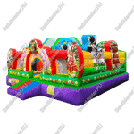 Коммерческий надувной батут "Царство зверей 3", 5x5x2.8 м