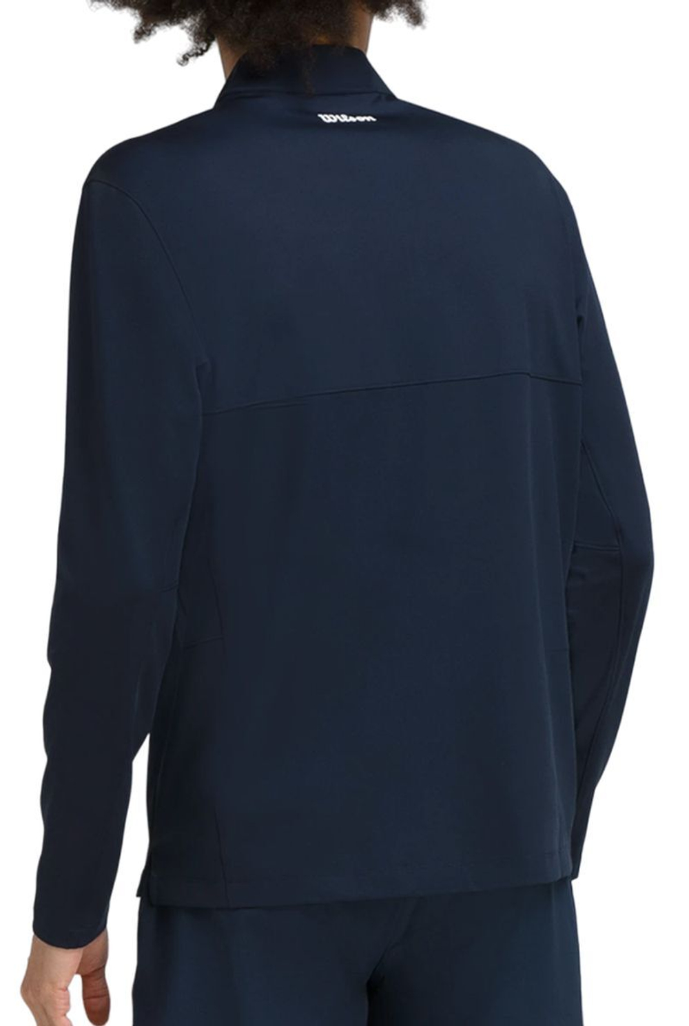 Мужская теннисная футболка Wilson Elevate Performance 1/2 Zip - classic navy