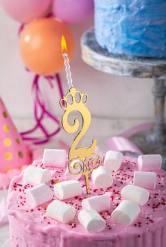 Свеча - топпер цифры в паре "25"