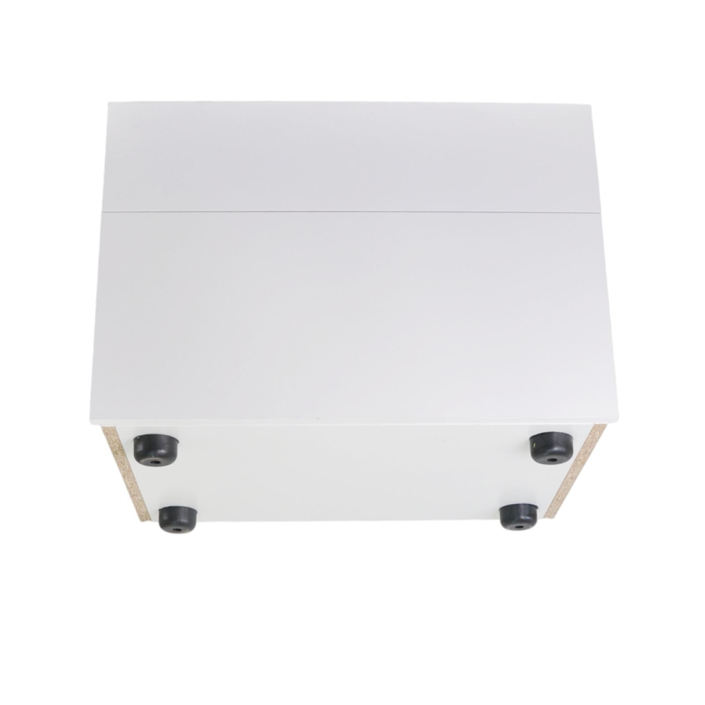 Комод белый Оланд без ручек 2 ящика для вещей и одежды с органайзерами для ящиков