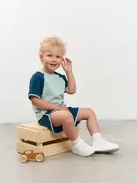 Комплект футболка и шорты "Атлантика" из рифленой ткани 0+