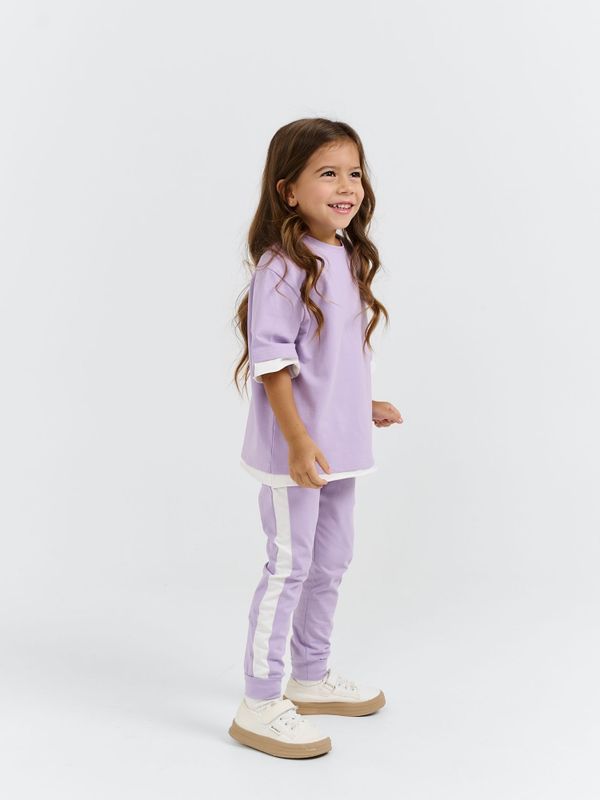 Лосины с манжетой и лампасами 