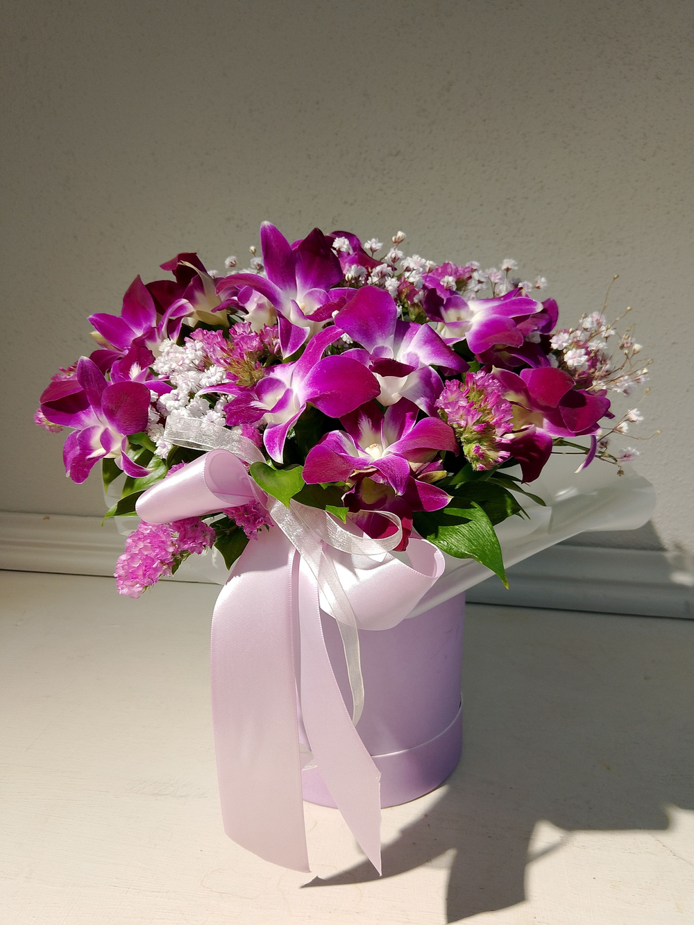 Яркая композиция с орхидеей Дендробиум (КС0002)