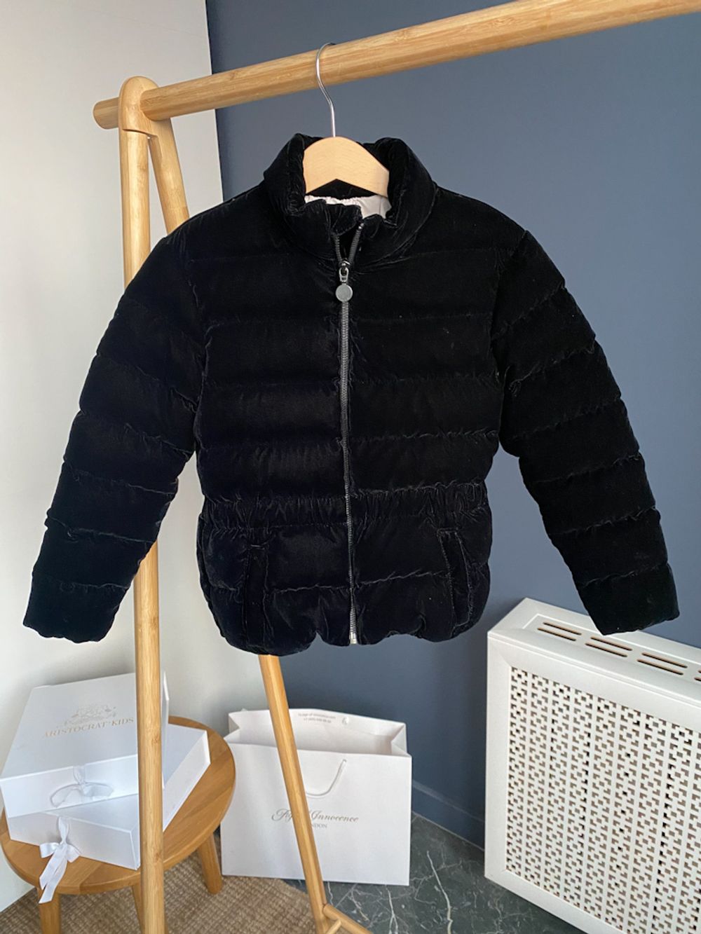 Бархатная пуховая куртка Bonpoint, 116