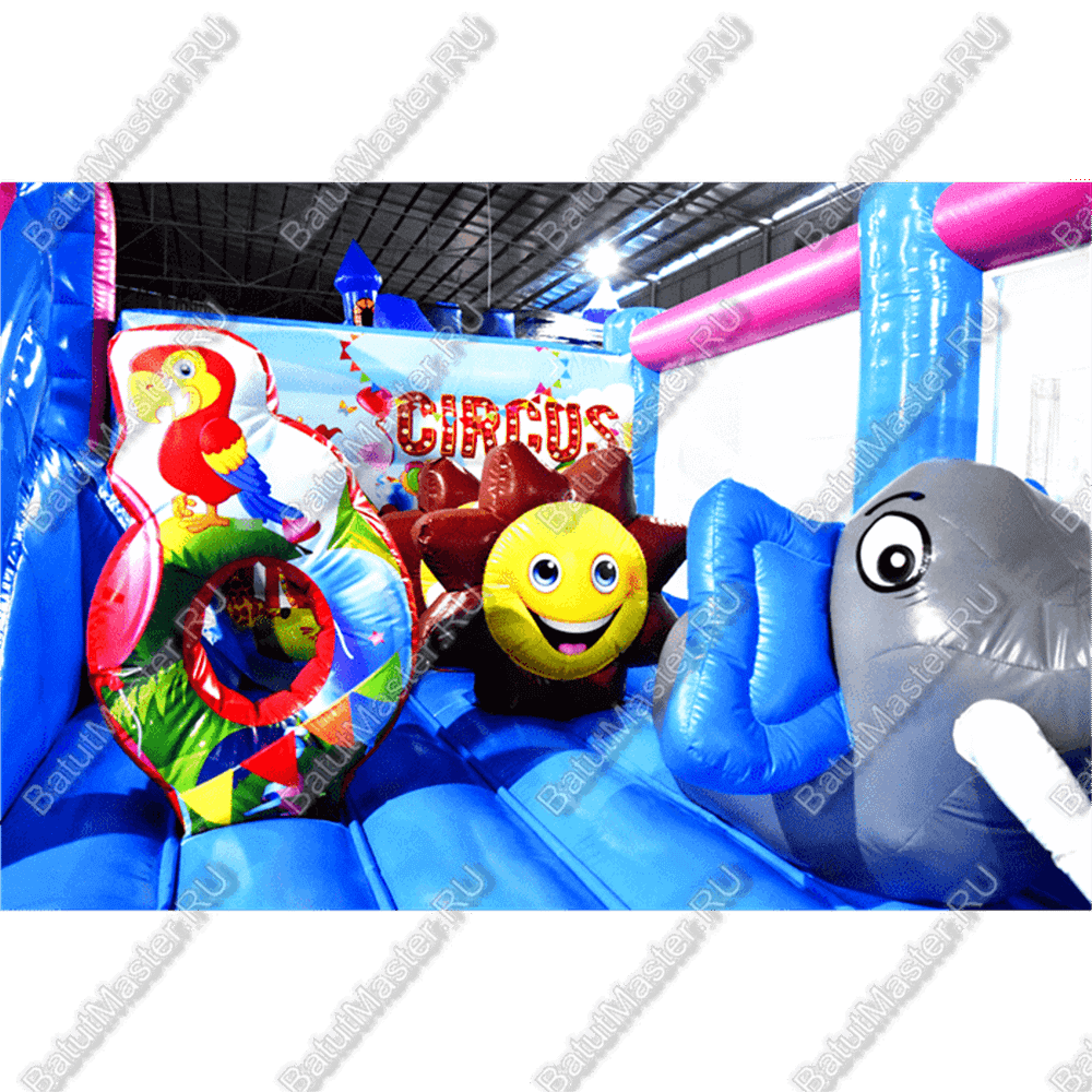 Коммерческий надувной батут "Яркий цирк" 6*4*3 м