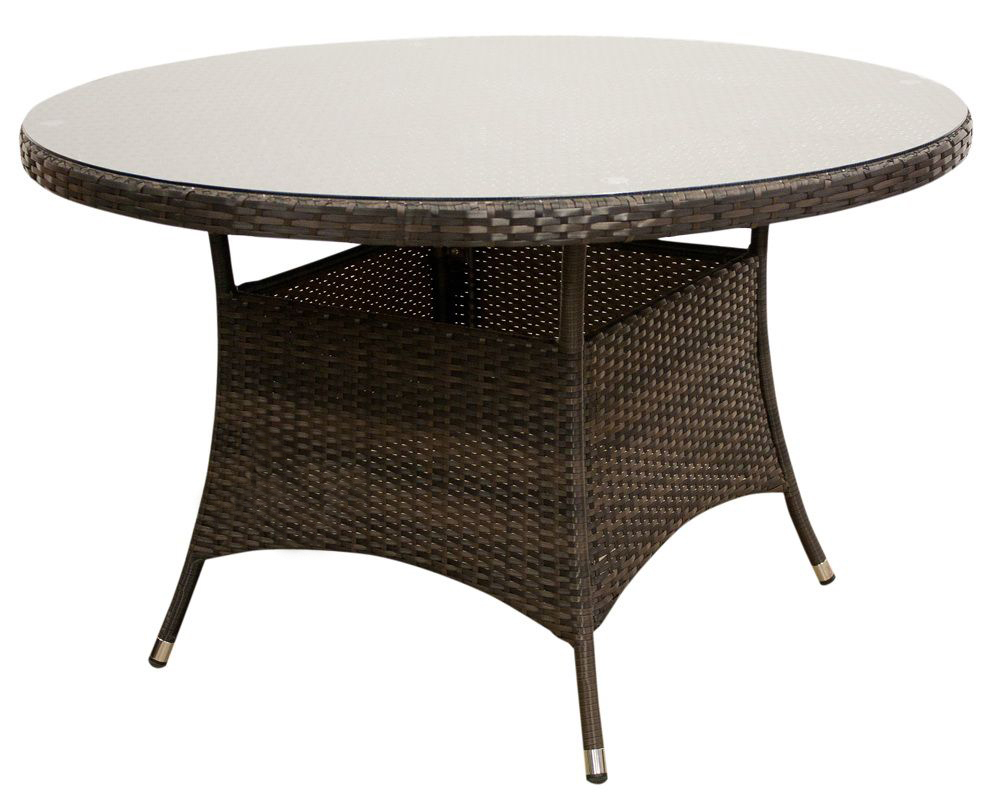 Стол из искусственного ротанга на металлическом каркасе ПЕКИН «BEIJING» Dark brown арт.75721