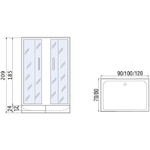 Душевой уголок River Morava XL 100x80 MT 10000008327 с поддоном