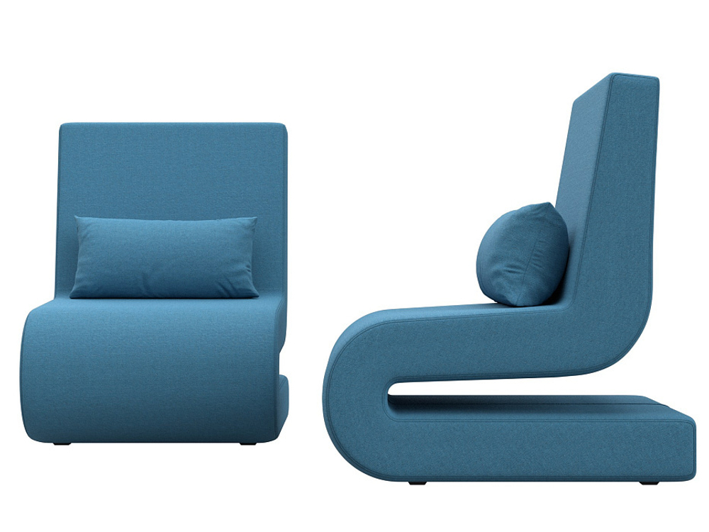 Кресло Волна (2 шт.), Амур 10 голубой, Рогожка, 125633