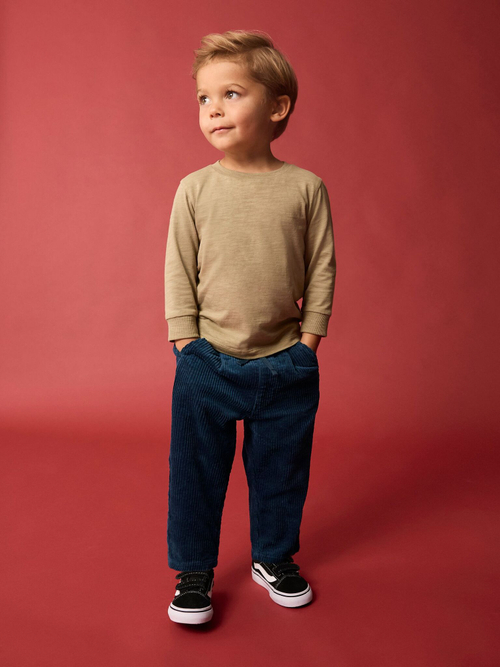 Брюки вельветовые для мальчика Next B64-650, Темно-синий