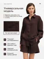 Костюм - пижама с шортами из муслина домашний оверсайз