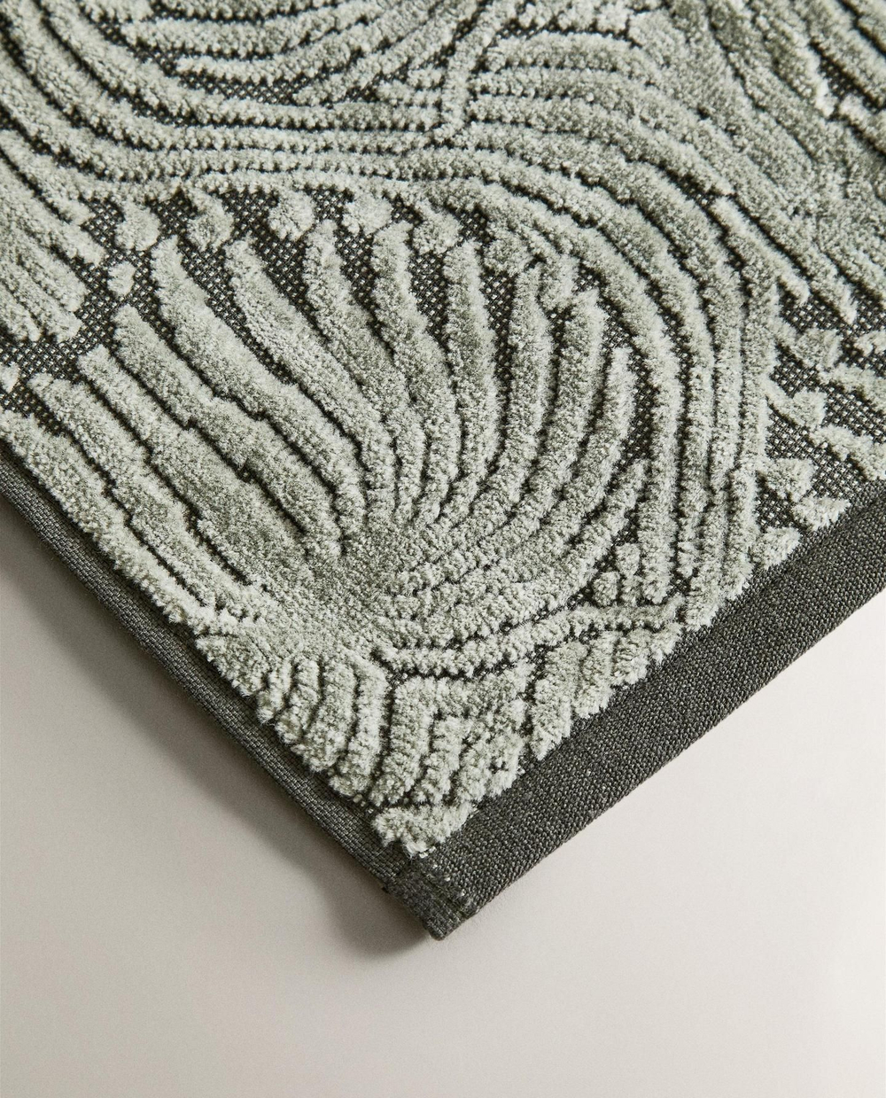 Zara Home - Банное полотенце жаккардовая мозаика, зеленый, 50х90 см