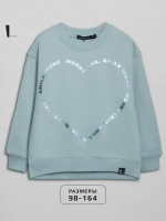 Свитшот для девочки, голубой