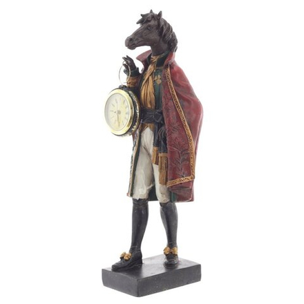 GAEM Фигурка декоративная "Лошадь" с часами D5см, (LR44x1), L11,5 W11 H36 см