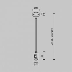 Подвес для трека Maytoni Accessories for tracks Flarity TRA157SW-B1-B