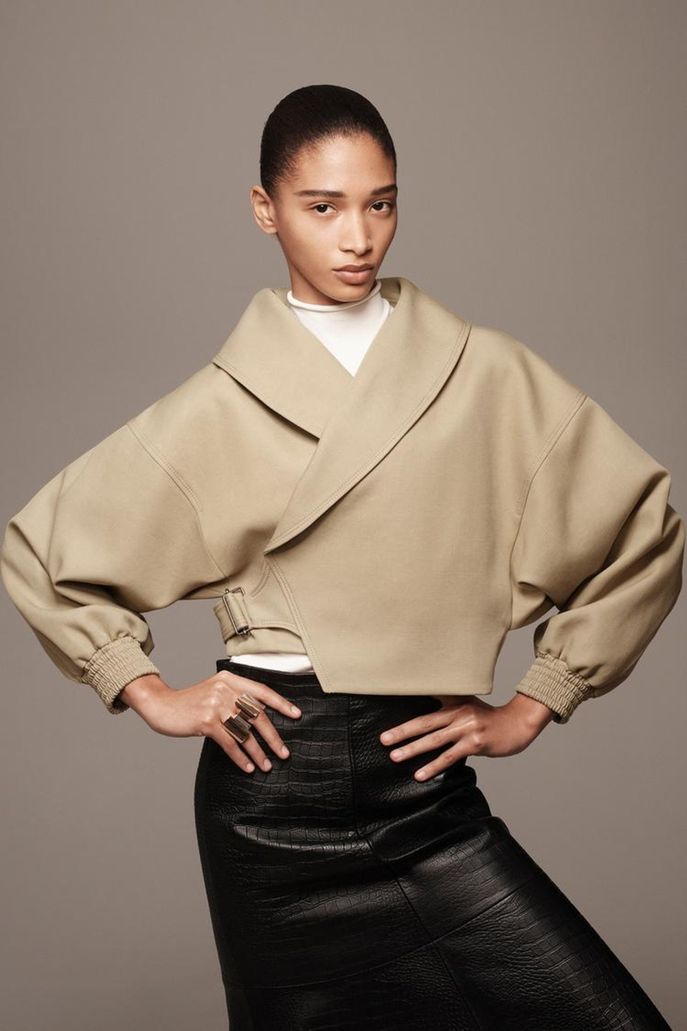 ZARA УКОРОЧЕННАЯ КУРТКА — ZARA WOMAN, БЕЖЕВЫЙ