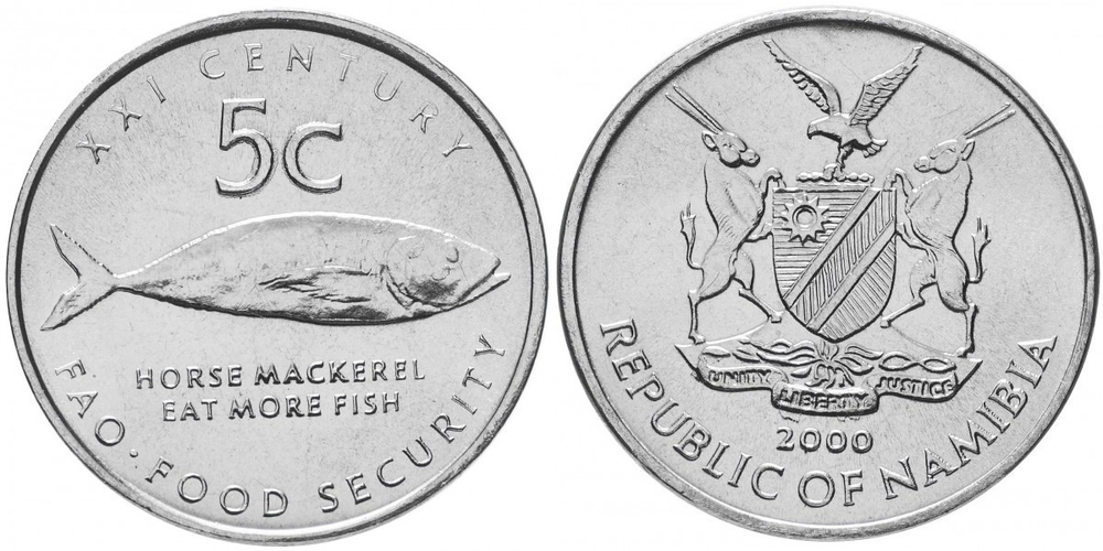 Намибия 5 центов, 2000 ФАО