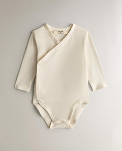 ZARA HOME НАБОР ДЕТСКИХ БОДИ С ПРИНТОМ, ЖЕЛТОВАТО-БЕЛЫЙ