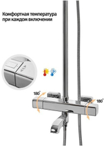 Душевая система с термостатом Grocenberg GB7005 Хром
