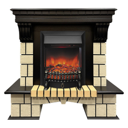 Электрокамин RealFlame Stone ML STD античный дуб c очагом Fobos Lux Black RC