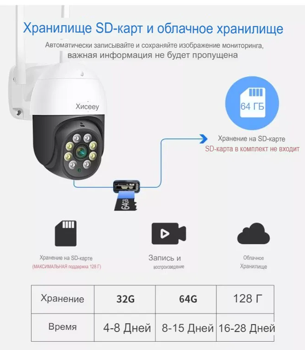 Wi-fi Smart камера Hiseeu WHD812B 2MP