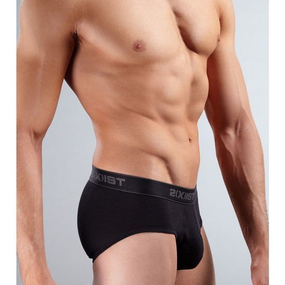 Мужские трусы брифы черные 2xist Black Classic Brief 190
