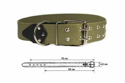 ДАРЭЛЕНД Ошейник брезентовый 45 мм, 55-70 см