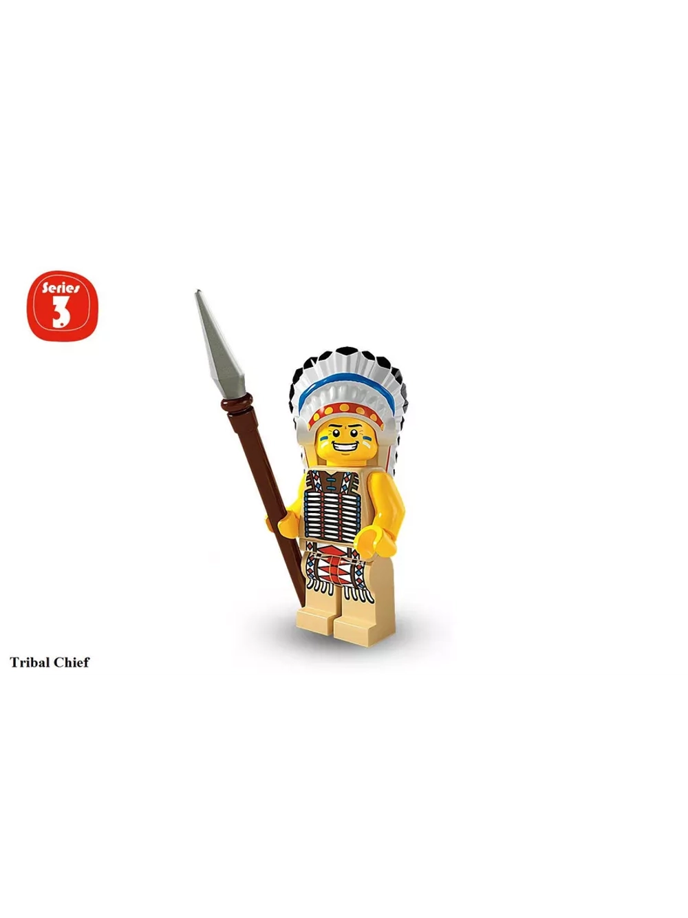 LEGO Collectable Minifigures 8803 Серия 3 Вождь с копьем