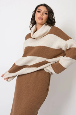 Костюм И 005/кофе-бежевый