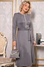 Платье трикотажное Парижанка (серое) П14786-10М LT Collection