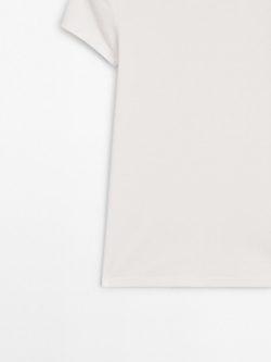 Massimo Dutti Футболка с короткими рукавами и окантовкой, натуральный, кремовый