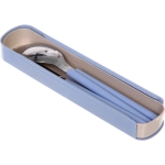 Набор столовых приборов «ЭкоЛайф» 3шт (ложка, вилка, нож) в футляре, голубой