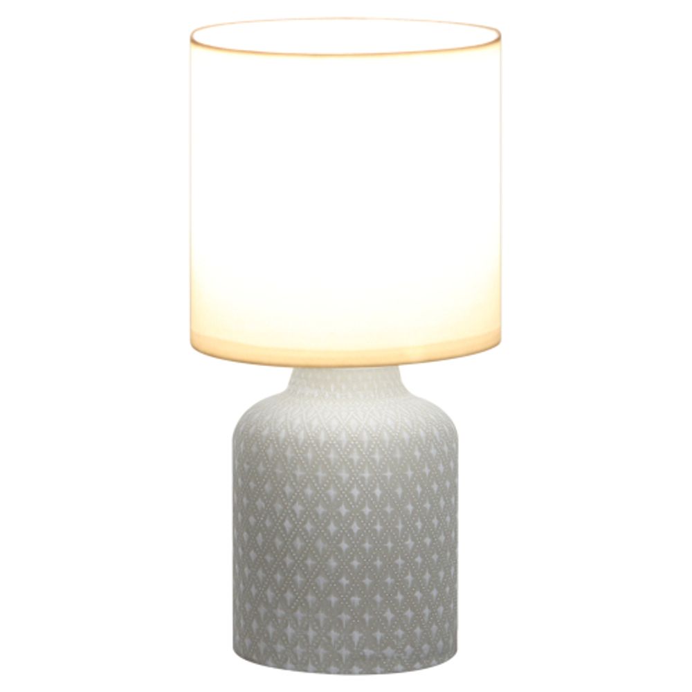 Настольная лампа Rivoli Sabrina 7043-501 1 * Е14 40 Вт керамика серая с абажуром