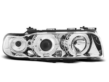 Передние фары angel eyes led chrome для BMW 7 E38 94-98