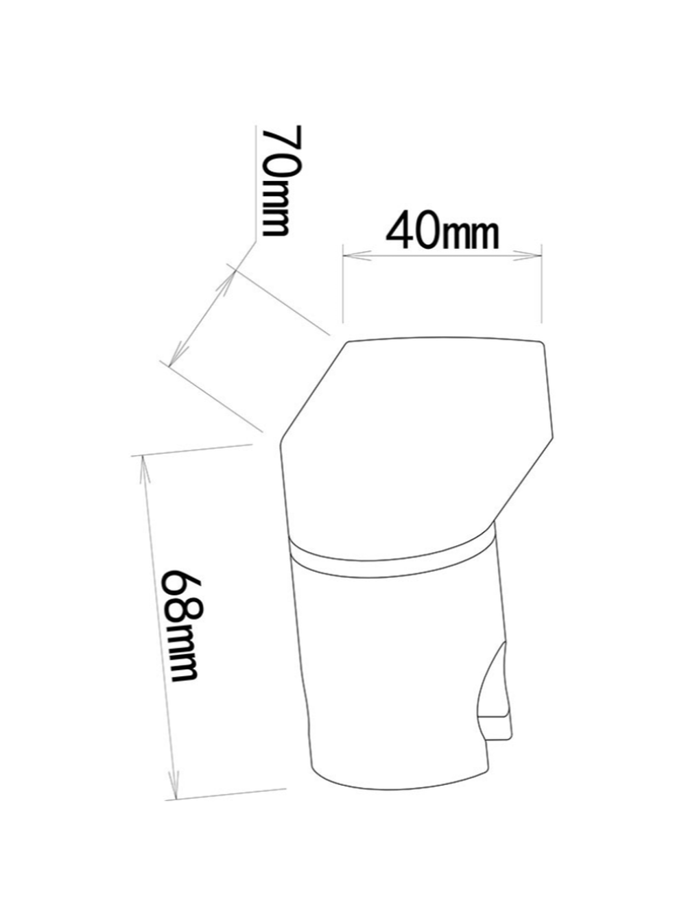 Кронштейн для душа черный MELODIA MKP28002bk