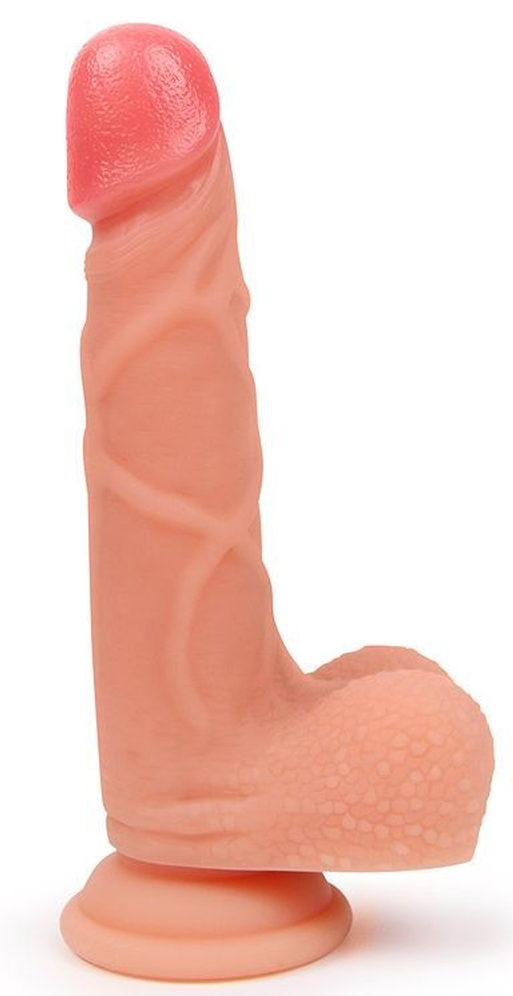 Телесный фаллоимитатор-реалистик на присоске (Цвет: телесный)