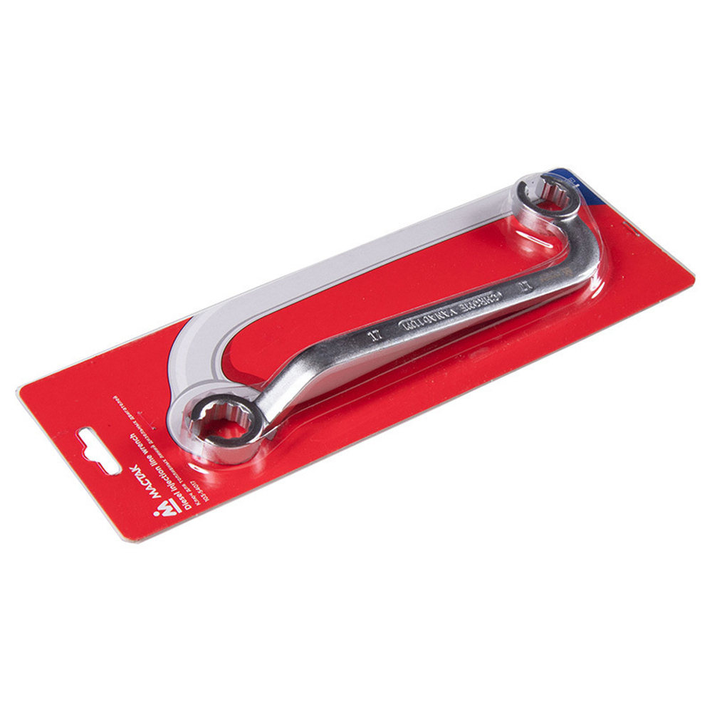 МАСТАК (103-54017) Ключ для топливных линий дизельных двигателей 17х17 мм