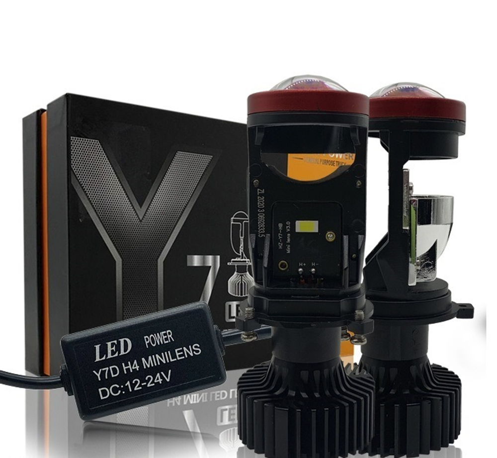 Автолампа LED Н 4 к-т NTS (вентилятор) Y7D LENS 35W 6500K 4400LM