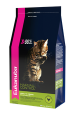 Eukanuba Adult Hairball Indoor сбалансированный корм для кошек 400г