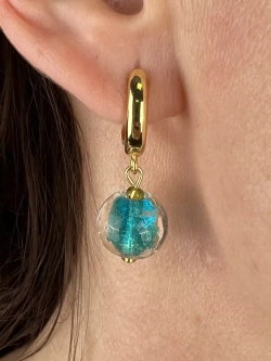 Серьги бижутерия из муранского стекла