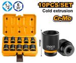 Набор торцевых ударных головок 1/2 10-24 мм. 10 шт. SUPER INGCO HKISSD12101 INDUSTRIAL