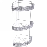 Полка для ванны металлическая угловая тройная 30х23х55см. HP58-0171B