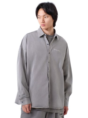 Плотная хлопковая рубашка The Puh серого цвета